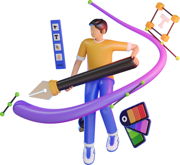 Graphic Designer 3D Illustration